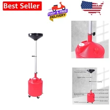 Versatile 18 Gallon Oil Drain Container - Hand-Powered with Safety Features