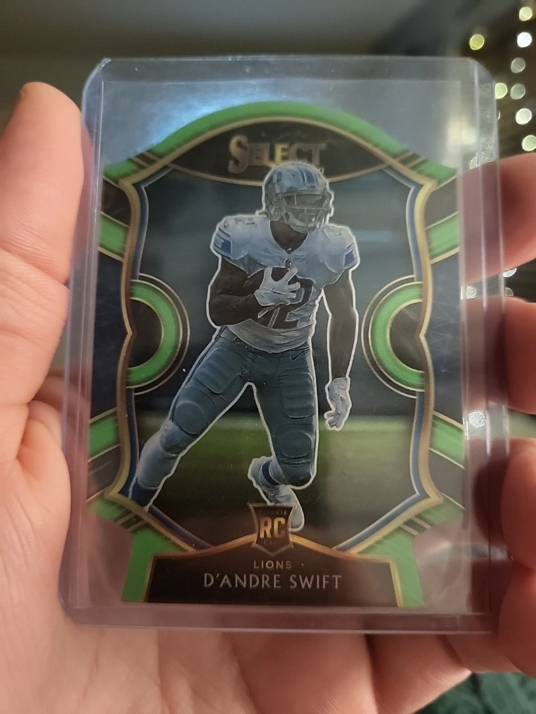 2020 Select D'Andre Swift Concourse Neon Green Prizm Die Cut Rookie RC #51 Lions