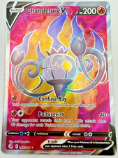 Carta Pokemon TCG Chandelure V 247/264 Attacco a Fusione Holo Rara Inglese NM