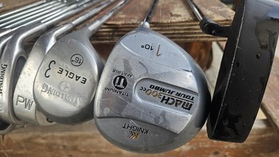Spalding Eagle 3-9 Irons Driver With A Knight Mach300 Tour Jumbo