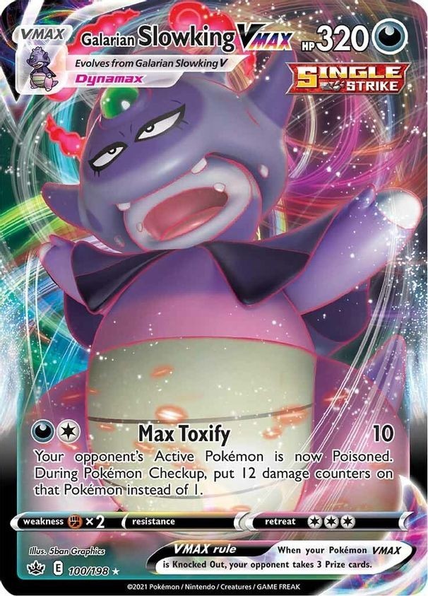 Galarian Slowking VMAX - 100/198 - Pokemon Chilling Reign Ultra Rare Card NM