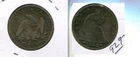 1853 O LIBERTY SEATED SILVER HALF DOLLAR GOOD RIM NICK 9297T
