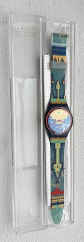 Vintage Swatch - 1991 Blue Flamingo - GN114 / Fully Functional + New Battery
