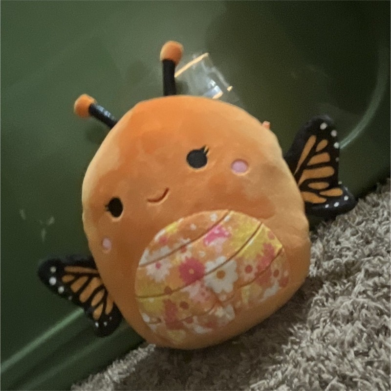 Squishmallows Orange Butterfly Plush, Washable, Small 6-14 in S16-#1321