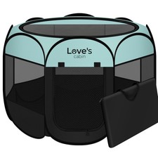 Love's cabin Pet Puppy Dog Playpen, Small Tent Crates Cage Green