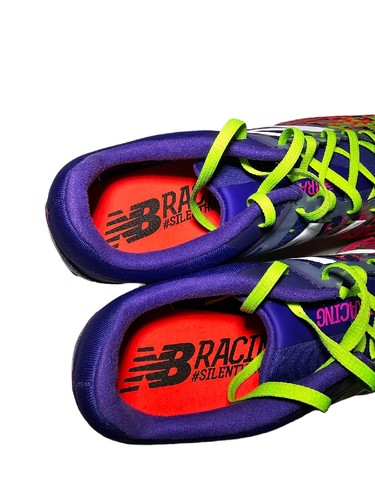 New Balance Womens MD500 Track Field Spikes Purple/Pink/Yellow WMD500P5 Size 11 - Picture 4 of 6
