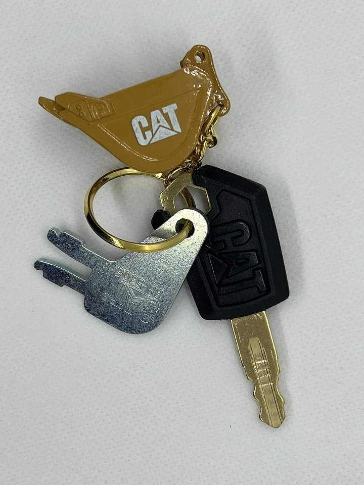 1 Cat Equipment Ignition key & 1 Master Key OEM With Bucket - Image 3 of 4