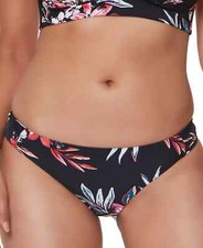 Bar III Floral-Print Hipster Bikini Bottoms Black Size XL