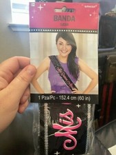 Miss Quince Anos 60" Birthday Sash Party Supply New  