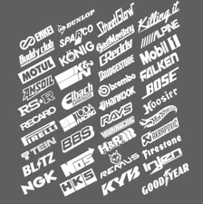 20 Automotive Sticker JDM Decal Stickers Pack Racing Turbo Drift