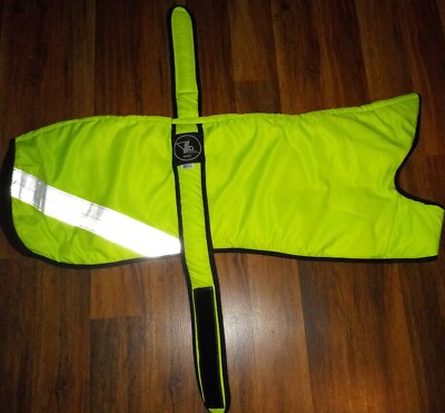 YLOZ ENHANCED VISIBILITY/REFLECTIVE GREYHOUND WATERPROOF PADDED DOG COAT 28'' 30''