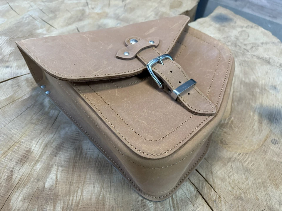 Satteltasche ODIN hellbraun passend für Harley Davidson Softail Schwingentasche - Bild 2 von 4