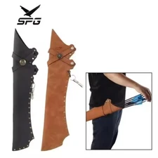 Archery Leather Arrow Quiver Arrow Holder Hip Waist Bag Recurve Bow Longbow