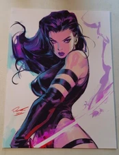 Psylocke PinUp Color Illustration Art Print 8.5x11 by Keyeske No. N-08