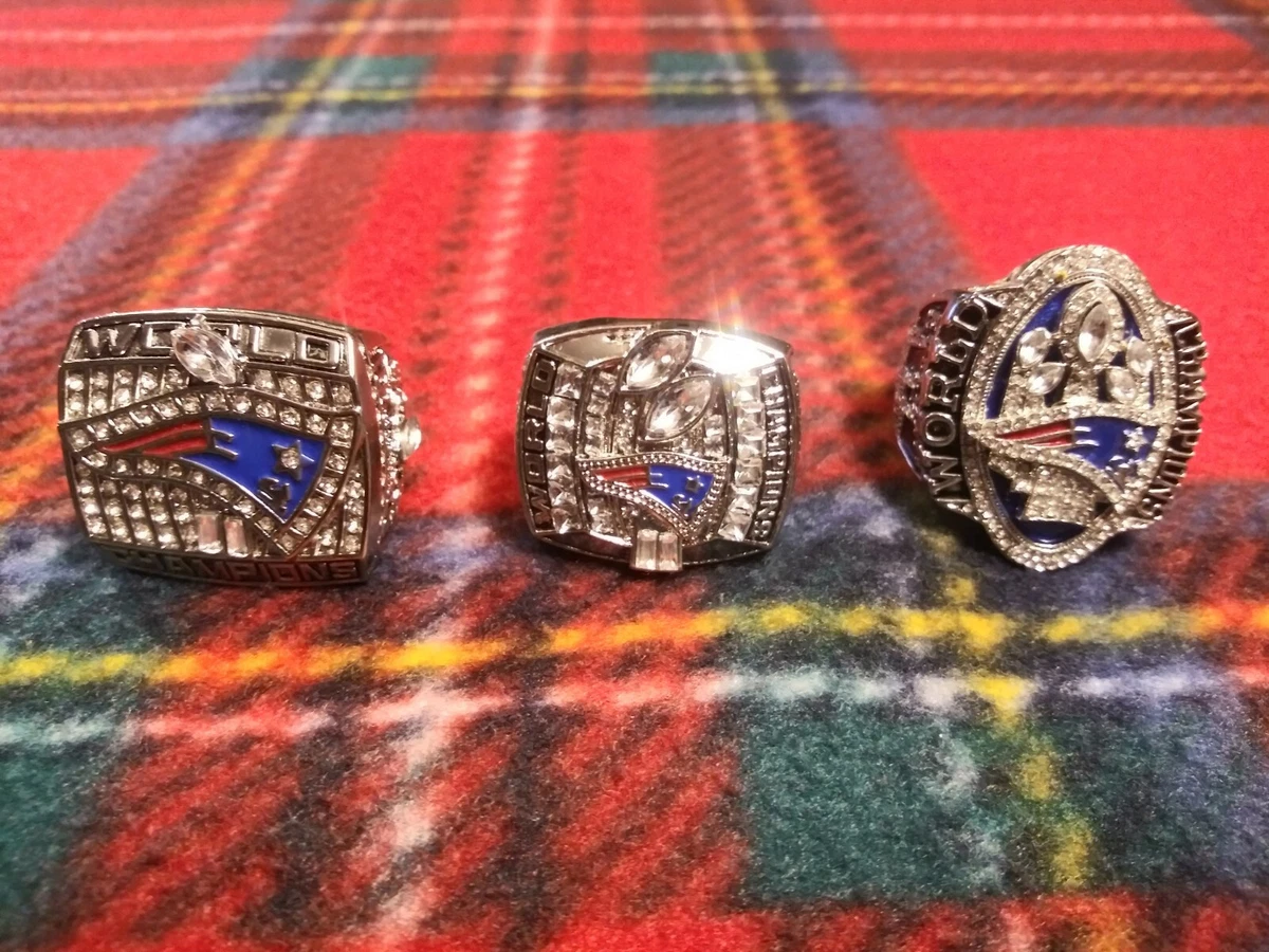 New England Patriots Super Bowl Rings 2001 2003 2016 Tom Brady Julian E