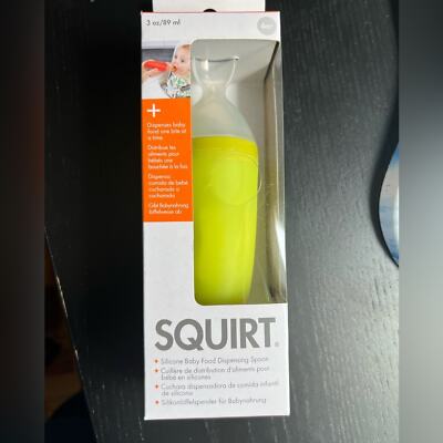Boon Squirt silicone baby food dispensing spoon - BNIP
