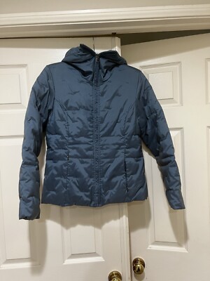 Esprit Women s Quilted Puffer Blue Jacket Coat Winter Outdoor Size Small