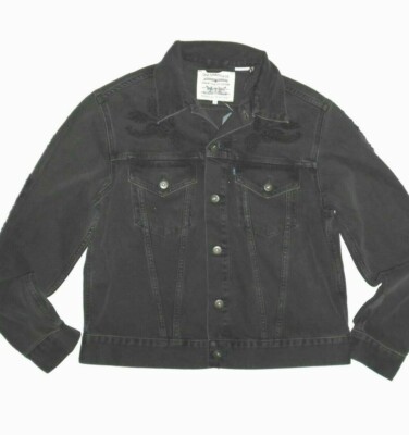 Levis Made & Crafted wms Black Denim laser cut pineapple Jean