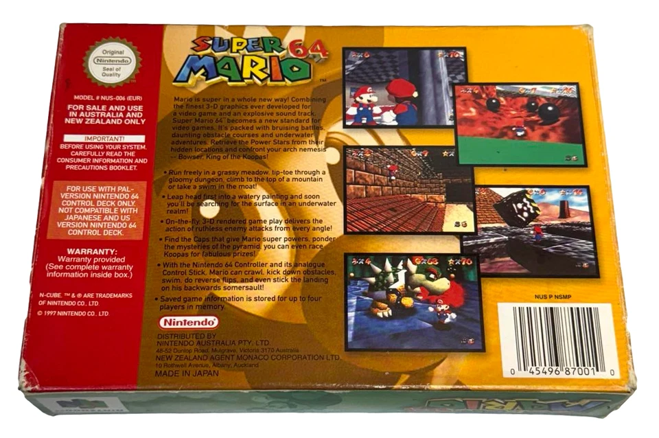 Super Mario 64 Nintendo 64 N64 Boxed PAL *Complete* - Image 3 of 4