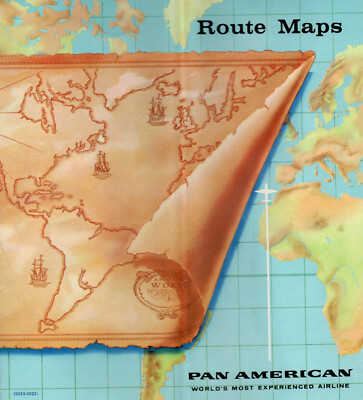 Pan American Route Maps, 1961, 23 x 60 cm