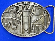 Miami Smelter Modernization Belt Buckle Vintage 1991 by Williams Associates