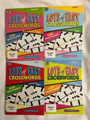 Lot Of 4 Kappa Lots Of Easy Crosswords Puzzle Books Crossword Puzzles