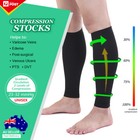 Medical Calf Compression Sleeve Socks Anti Fatigue Flight Travel Edema Stockings