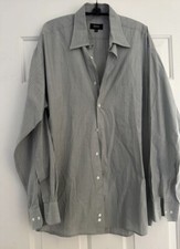 HUGO BOSS SHIRT SIZE 16 GREY STRIPE LOVELY MRSP  119