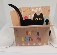 Cat Happy Birthday Pop-Up Greeting Card With ...