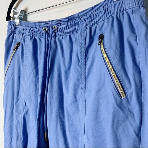 Jaanuu - Women's Jogger Scrub Pants Jo Gold Accents Celi Blue 5 Pockets - Sz. S - Picture 4 of 11