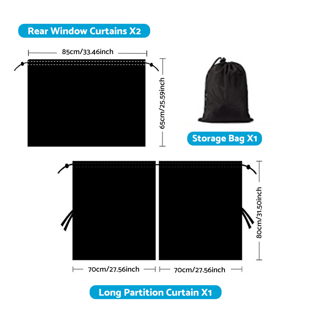 Divider Car Curtain Sun Shade Car Privacy Curtain Suitable for Van SUV Truck thumbnail 6