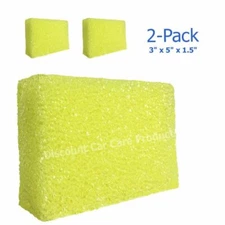 Bug Block Scrubber Sponge 3"x5"x1.5" | Bugs, Tar, Bird Droppings,Tree Sap 2 Pack