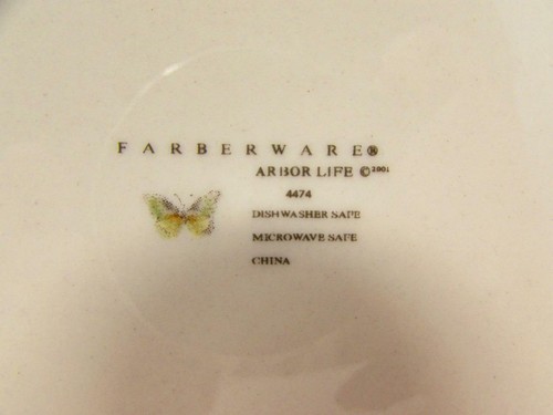 Arbor Life by Farberware Cup & Saucer Set Butterflies and Leaves b306 s135 - Bild 3 von 3
