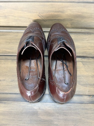 Allen Edmonds 11-B Chester Burgundy US Mens Wingtip Dress Shoes - Picture 8 of 24