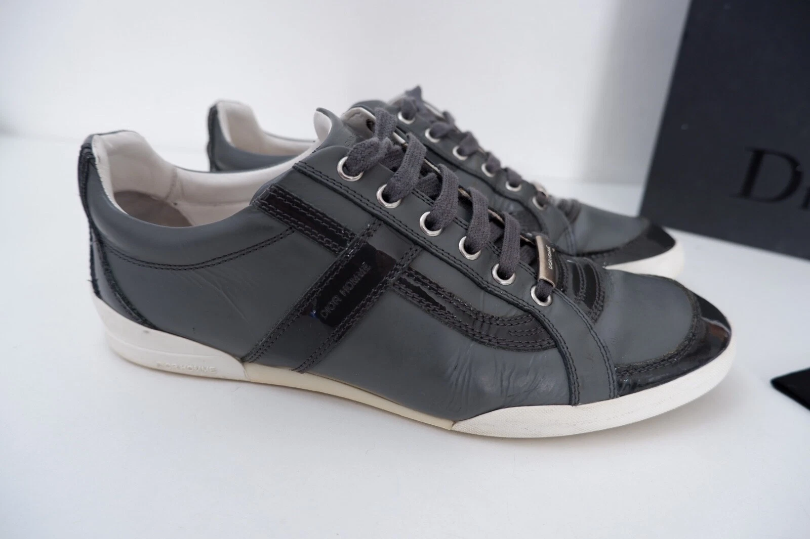 Baskets Dior homme, baskets, Royaume Uni 6 eu40 cuir gris, très bon état