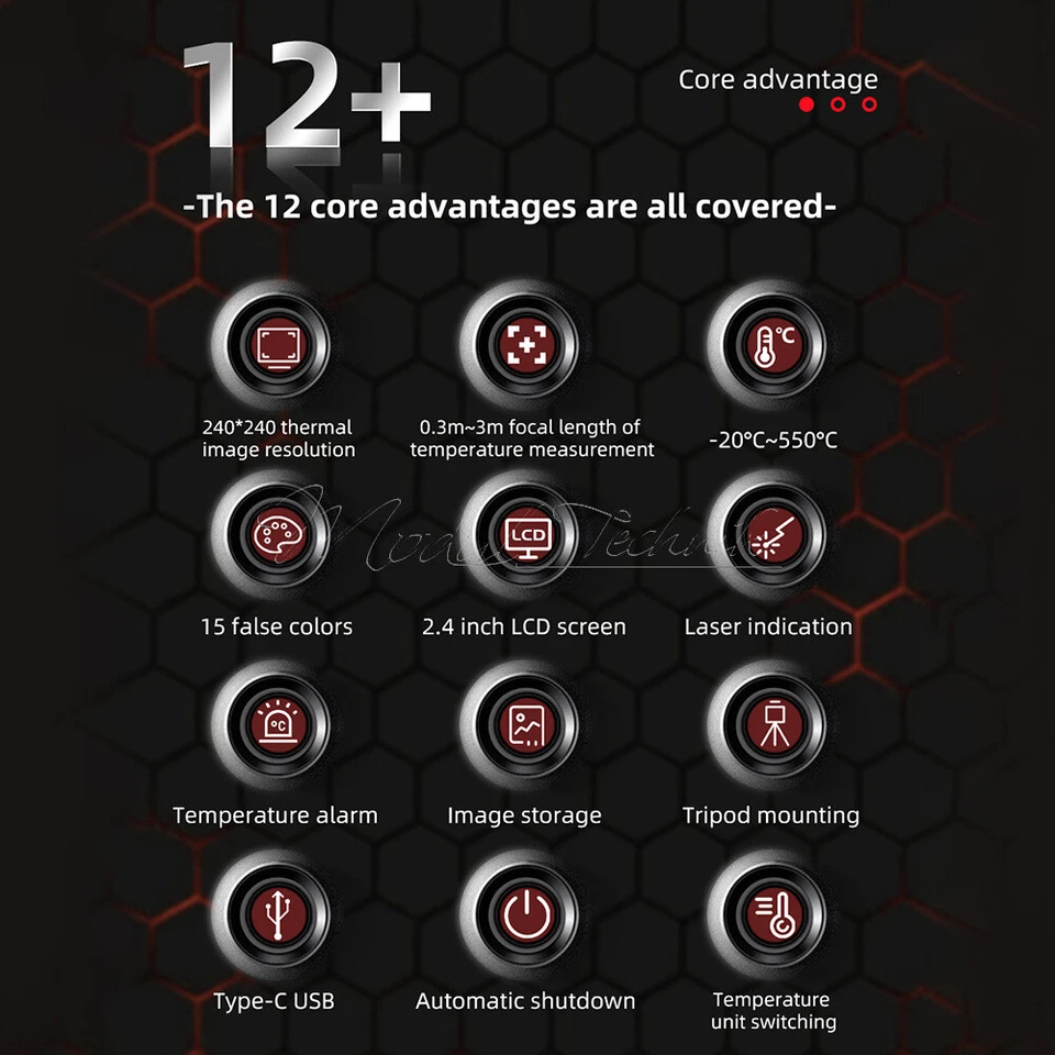 BSIDE HX3 Handheld Thermal Imaging Camera Electricity Non-Contact Thermometer - Bild 4 von 4