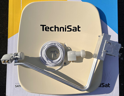 TechniSat Satman65plus mit  Twin - LNB (2Teilnehmer)  beige  neu 10m 