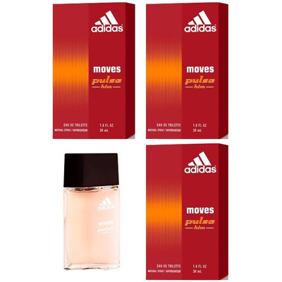 Lot of 3 Adidas Moves Pulse Him for Men 1.0 oz 30 ml EDT Spray Perfume cologne