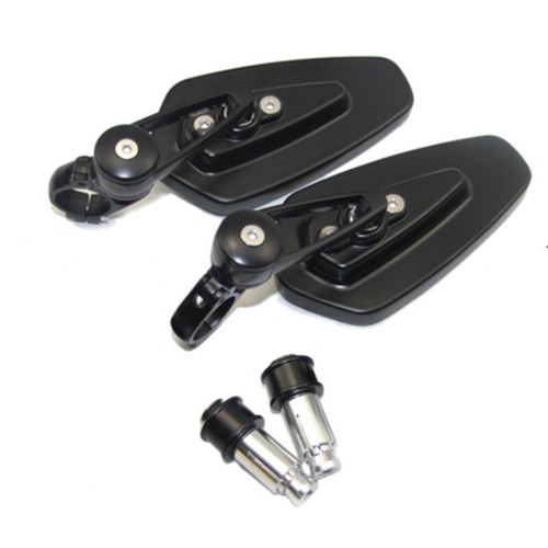 Black Motorcycle 7/8" Handle Bar End Mirrors For Yamaha R1 R6 FZ10 FZ-09 FZ6N MT - Picture 4 of 12