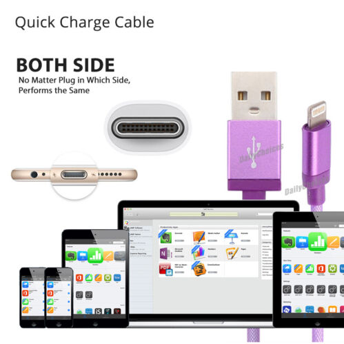 Heavy Duty Fast Charger USB Data Cable Charging Cord for iPhone 14 11 12 13 X 8 - Picture 3 of 17