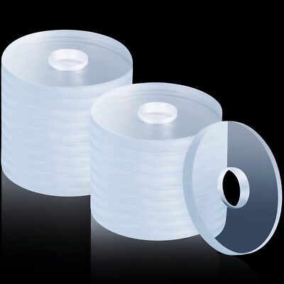 20 Pcs Clear Flat Washer Gaskets for Screws Door Handles Bathroom Towel Bars