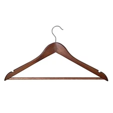 Better Homes & Gardens Solid Walnut Wood Suit Hangers, 60 Pack