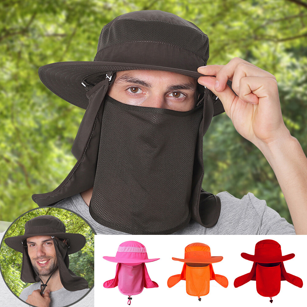 APL Cappello da Sole Unisex Con Ampia Tesa Protezione UV e Sportello Rimovibile S 