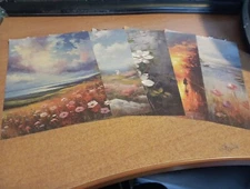 5X SHEETS NOSTALGIC/VINTAGE FOR SCRAPBOOKING/JOURNALS  +/- 13X9 CM (VIN508)