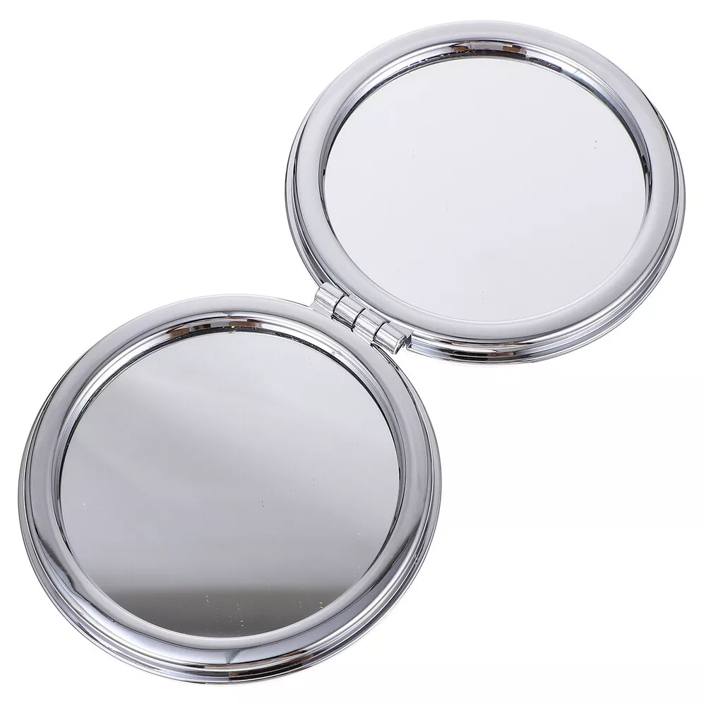 MAJESTIQUE Glitter Square Pocket Mirror, 1X/2X Magnifying Folding Mirror, Small  Compact Mirror for Girls, Men,