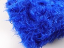 ZOTTEL PLÜSCH FELL Stoff Langhaar ROYAL BLAU EUR 20,00/m
