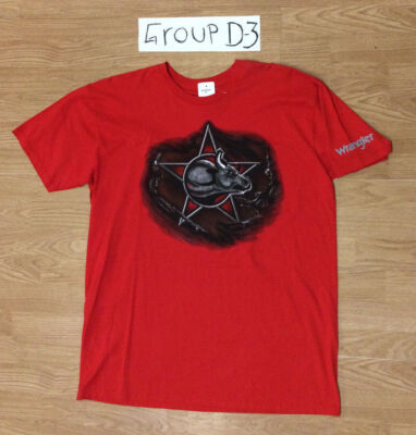 Wrangler  PBR  Short Sleeve MQ7604R Front Screen-Printed T-Shirt
