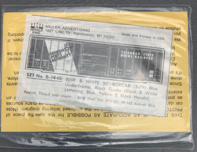 HO Herald King B-1440 Georgia Ports Authority SSDK Box Car Decal Set