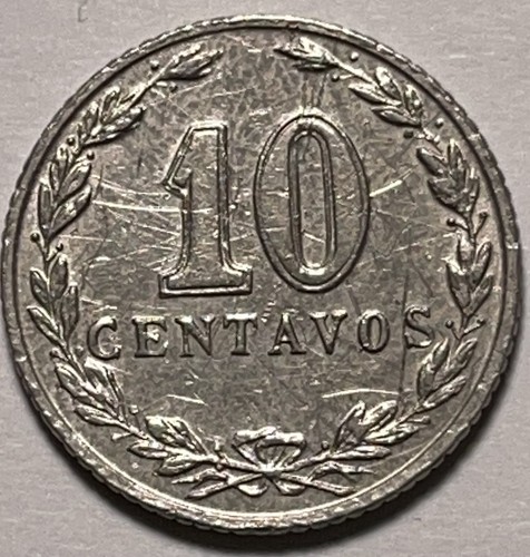 1905 Argentina 10 Centavos Coin, KM#35. Bx12.15 - Picture 2 of 2