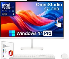 HP OmniStudio 27'' FHD All-in-One Desktop Computer,16GB DDR5,1TB SSD,Ultra 7 355